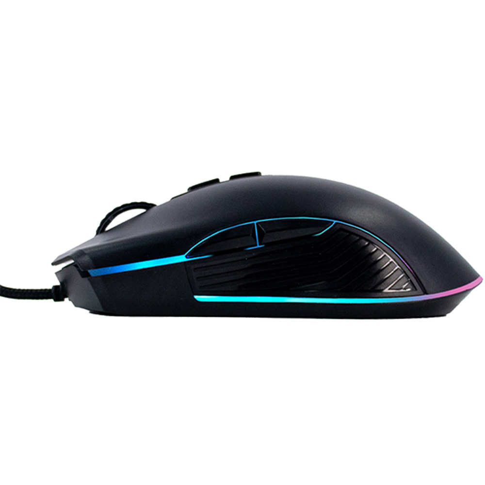 MOUSE GAMER TEROS TE-1233G RGB 7200 DPI 7 BOTONES USB NEGRO ERGONÓMICO - 2