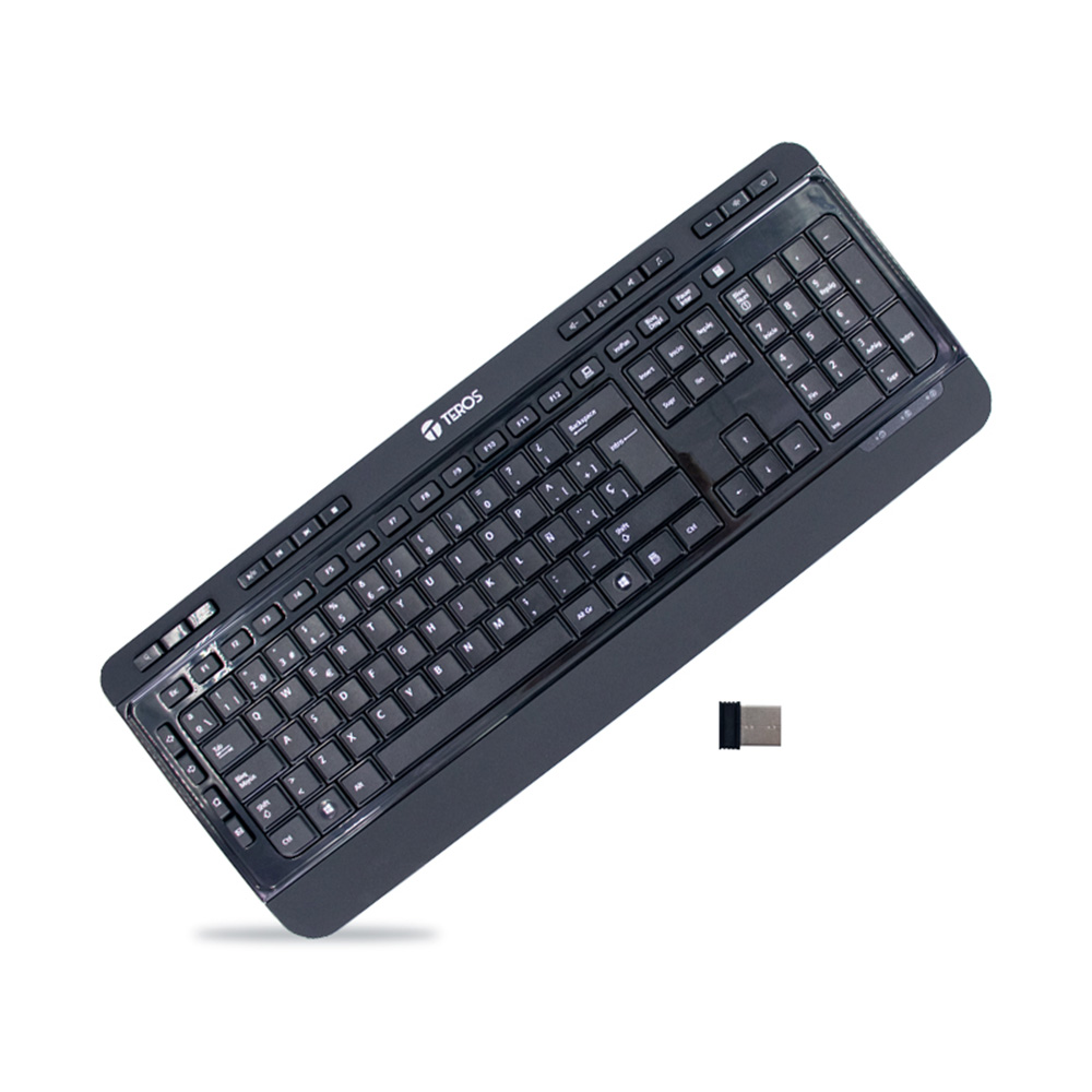 TECLADO INALAMBRICO TEROS TE-4074CS 24GHZ USB NEGRO - 1