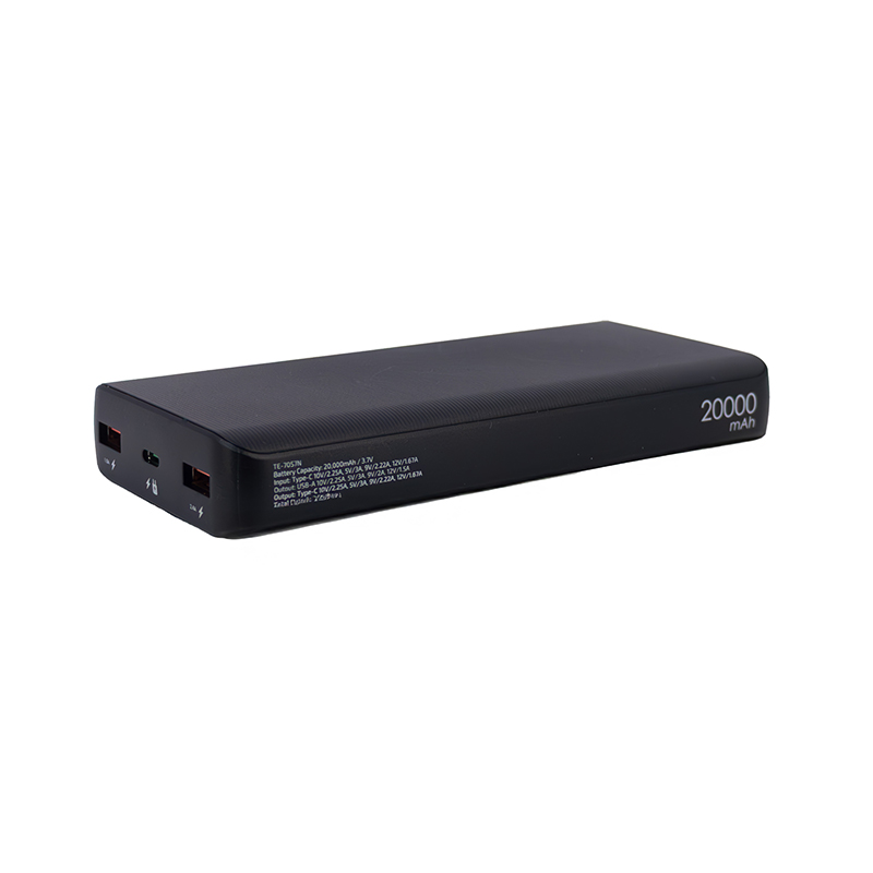 POWER BANK TEROS TE-7057N 20000MAH USB-A USB-C CARGA RÁPIDA NEGRO - 3