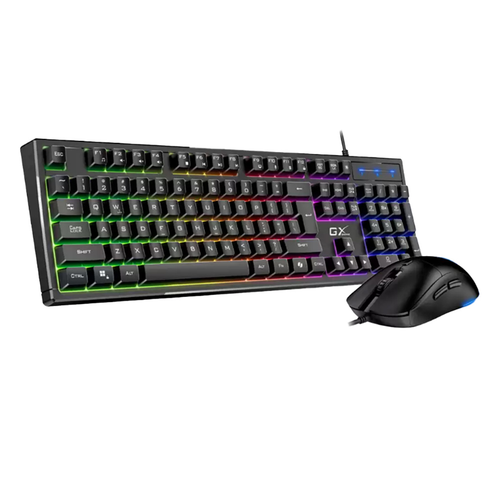 KIT TECLADO + MOUSE GAMER GENIUS GX SCORPION KM-GX6 RGB USB CON TECLA COPILOT - 1