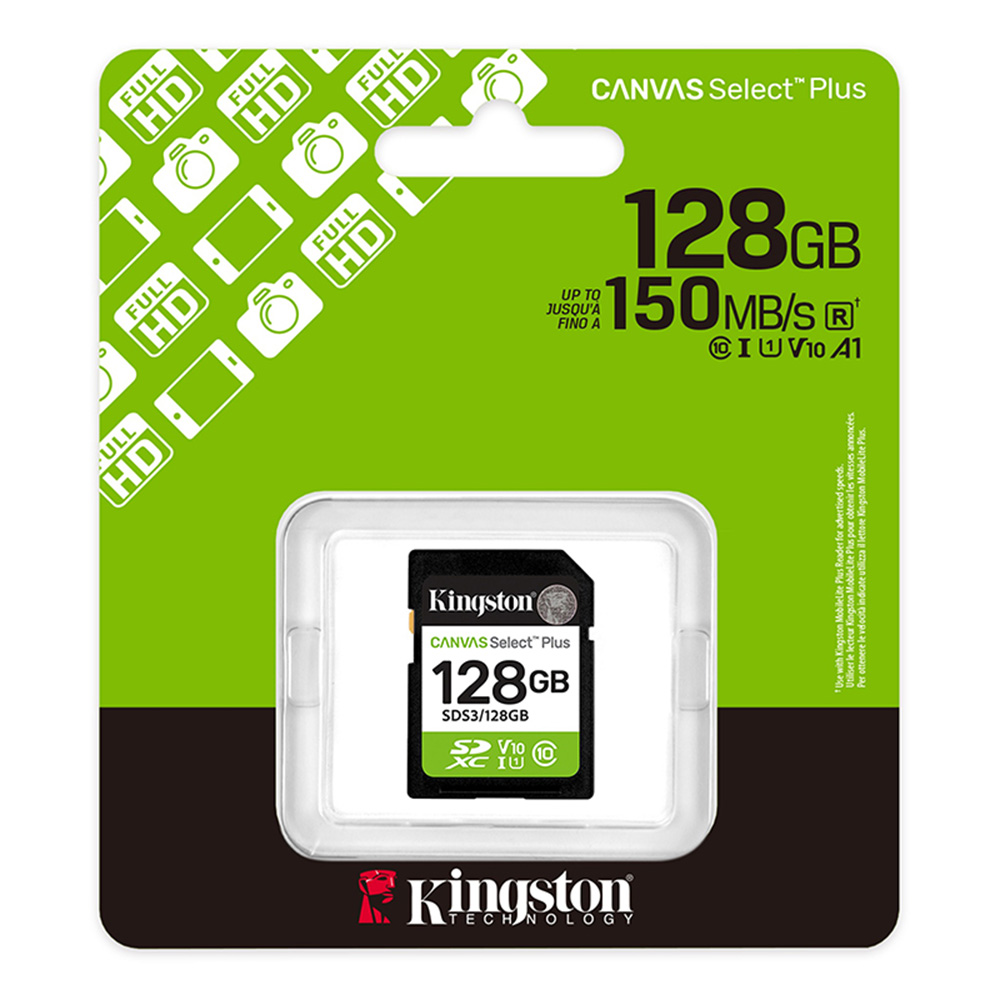 MEMORIA SD KINGSTON CANVAS SELECT PLUS 128GB UHS-I CLASE 10 V10 U1 150MB/S SDS3/128GB - 3