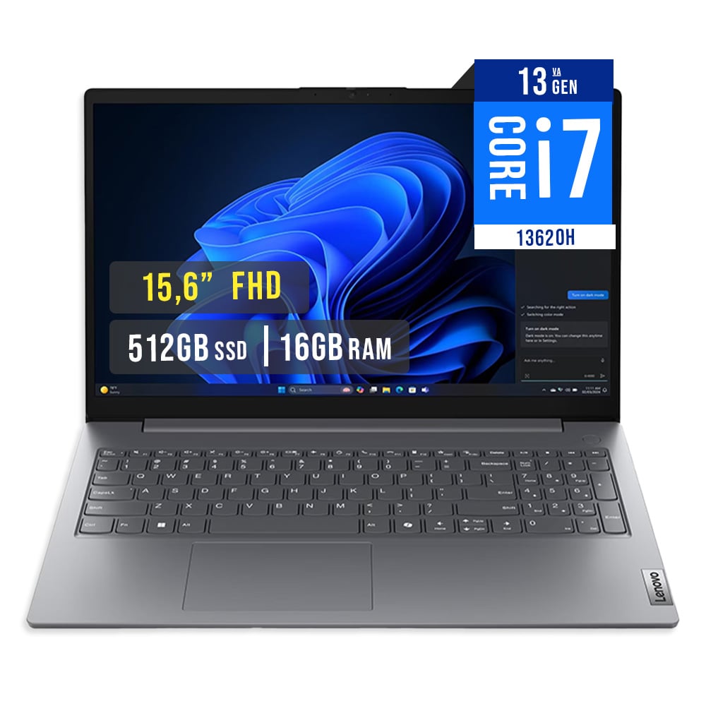 LAPTOP LENOVO V15 G5 IRL 15.6' FHD INTEL CORE I7-13620H 16GB DDR5 512GB SSD WIFI 6 83GW005HLD FREEDOS - 1