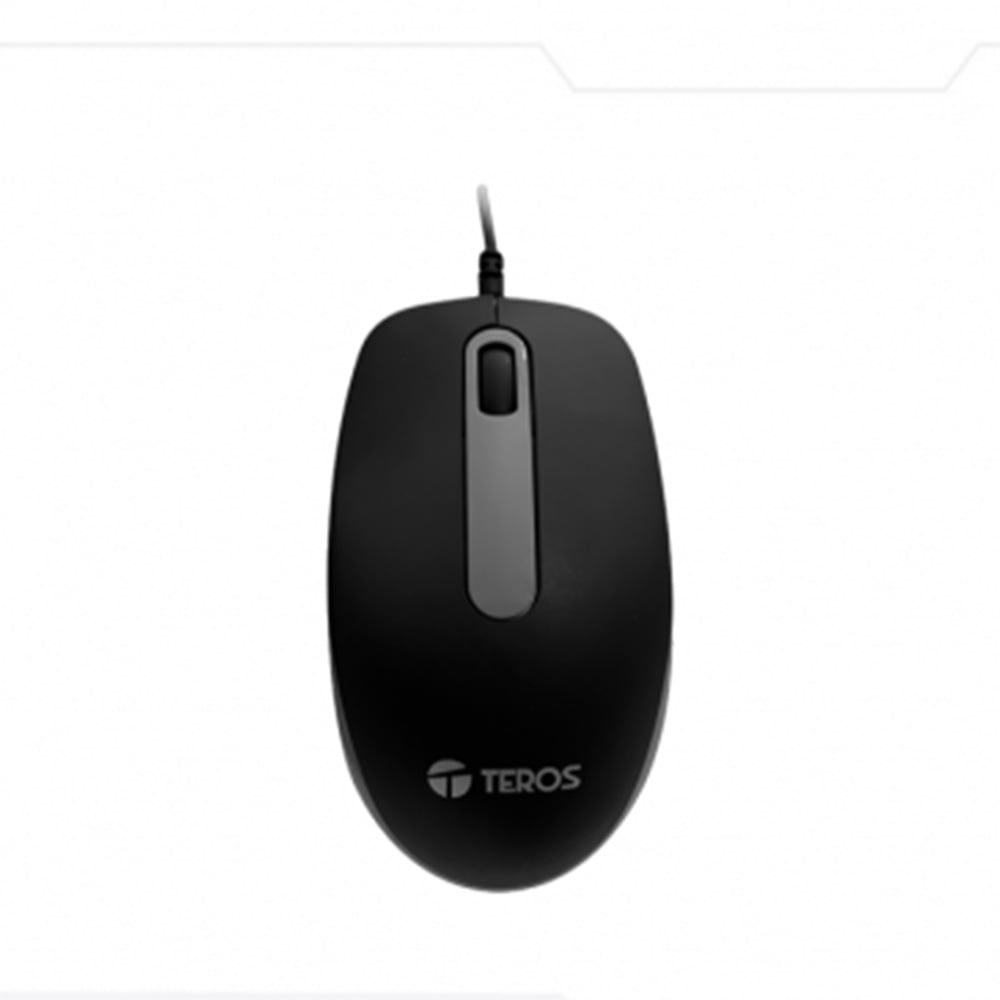 MOUSE ÓPTICO TEROS TE-1222S USB 1600 DPI 4 BOTONES NEGRO PARA PC Y LAPTOP - 2
