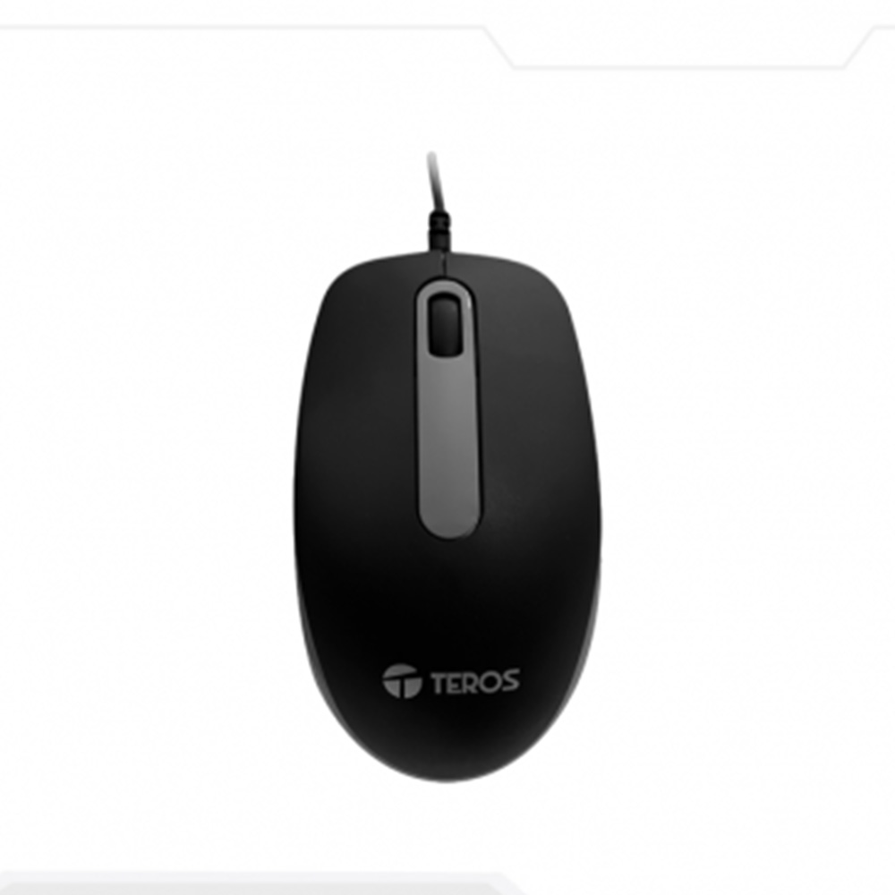 MOUSE ÓPTICO TEROS TE-1222S USB 1600 DPI 4 BOTONES NEGRO PARA PC Y LAPTOP - 3