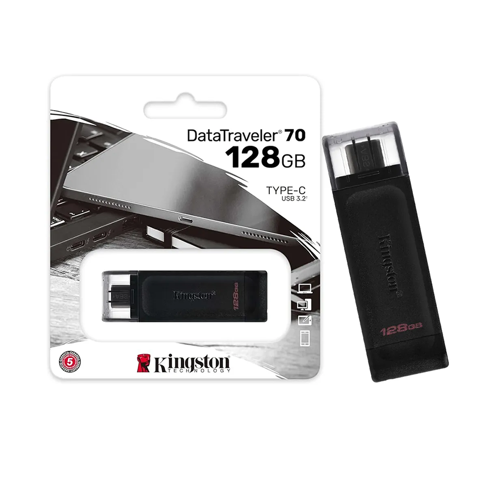 MEMORIA USB KINGSTON DATATRAVELER 70 128GB USB-C CON COLGADOR DT70/128GB - 1