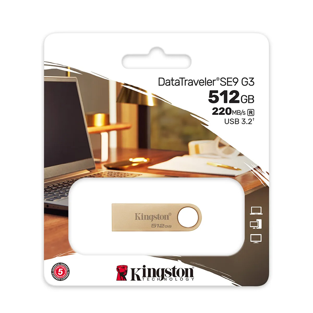 USB DORADO 512GB 3.2 GEN1 KINGSTON DATATRAVELER SE9 G3 - 2