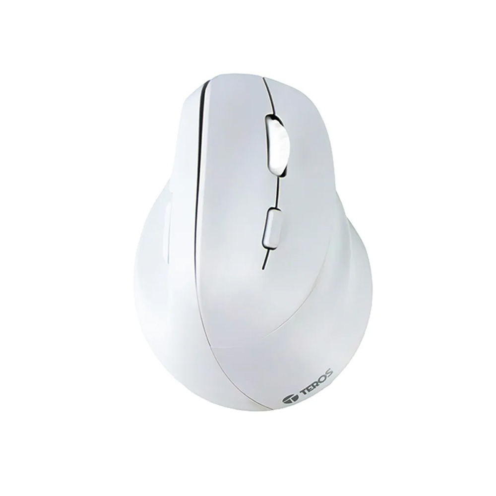 MOUSE INALÁMBRICO ERGONÓMICO TEROS RGB TE-1236S BLANCO 6 BOTONES CON RUEDA - 1