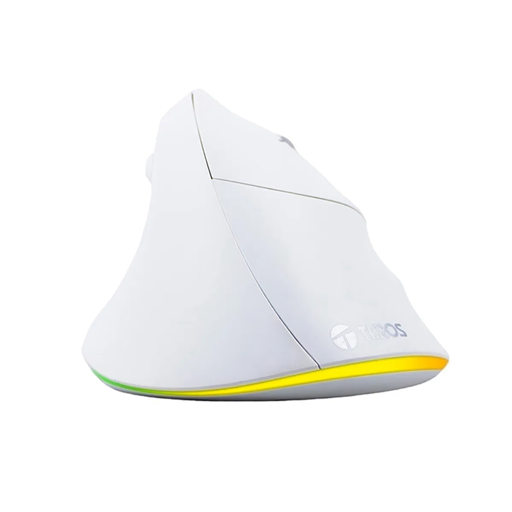 MOUSE INALÁMBRICO ERGONÓMICO TEROS RGB TE-1236S BLANCO 6 BOTONES CON RUEDA - 4