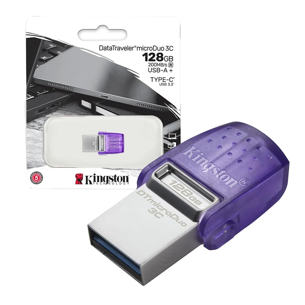 MEMORIA USB KINGSTON DATATRAVELER MICRODUO 128GB USB-A + USB-C DUAL USB 3.2 - 1