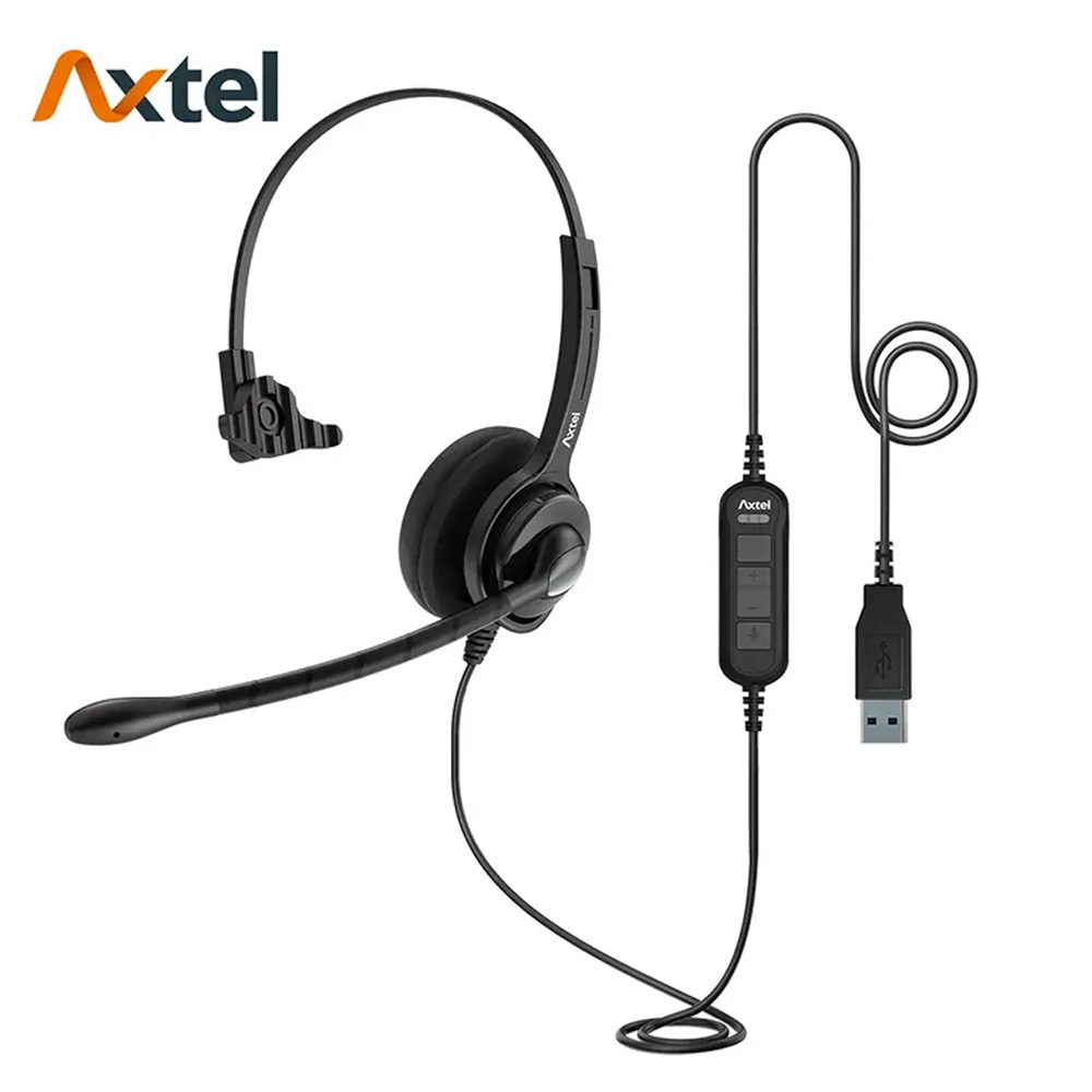 AURICULAR AXTEL MS2-UC MONO USB-A CON MICRÓFONO Y CANCELACIÓN DE RUIDO PARA CALL CENTER AXH-MS2M - 4