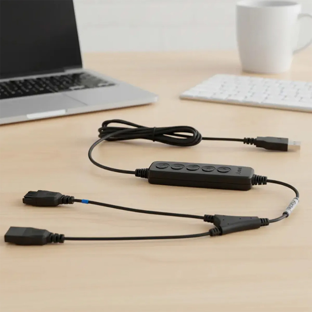 CABLE USB-A AXTEL CON CORDÓN DE ENTRENAMIENTO PARA AURICULARES CALL CENTER - 3