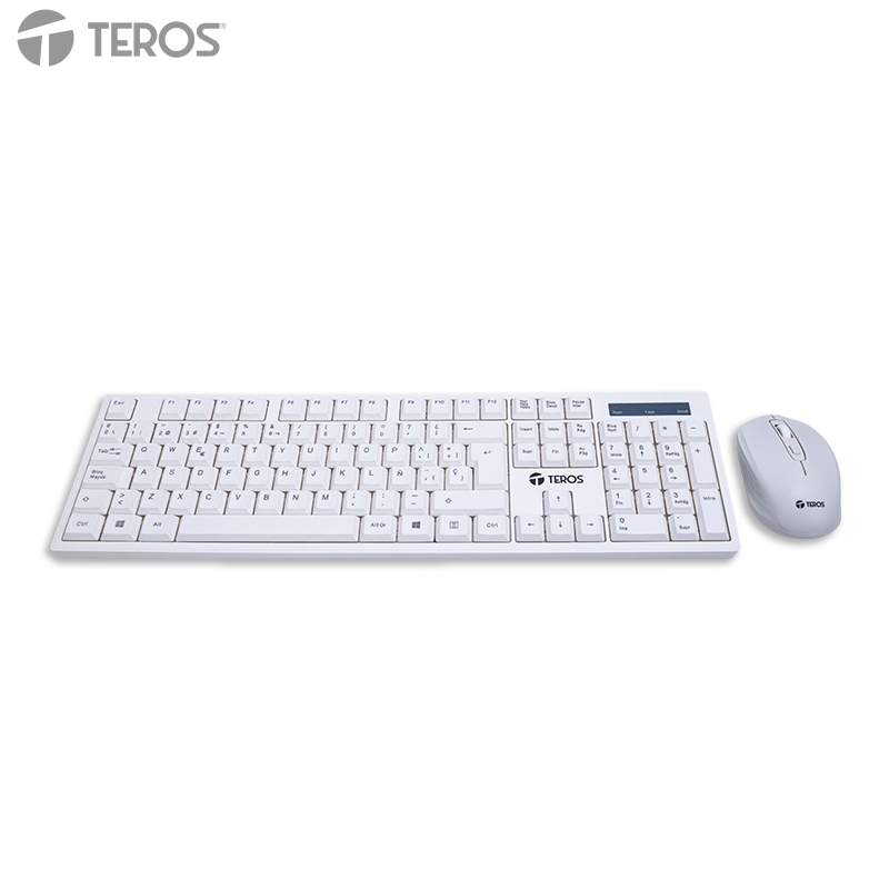 COMBO INALÁMBRICO TECLADO Y MOUSE TEROS TE-5016S BLANCO - 1