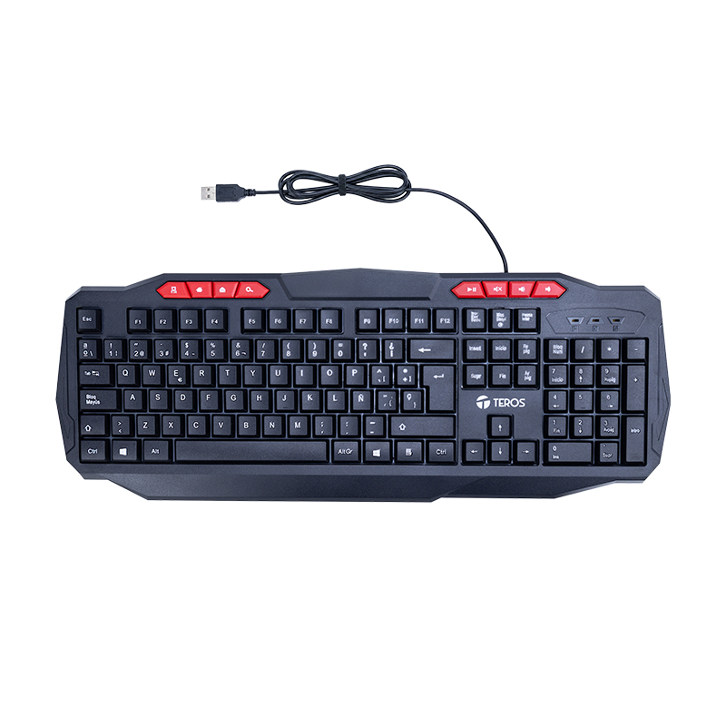 KIT GAMING 4 EN 1 TEROS TE-5014S TECLADO MOUSE AURICULARES MOUSEPAD - 2
