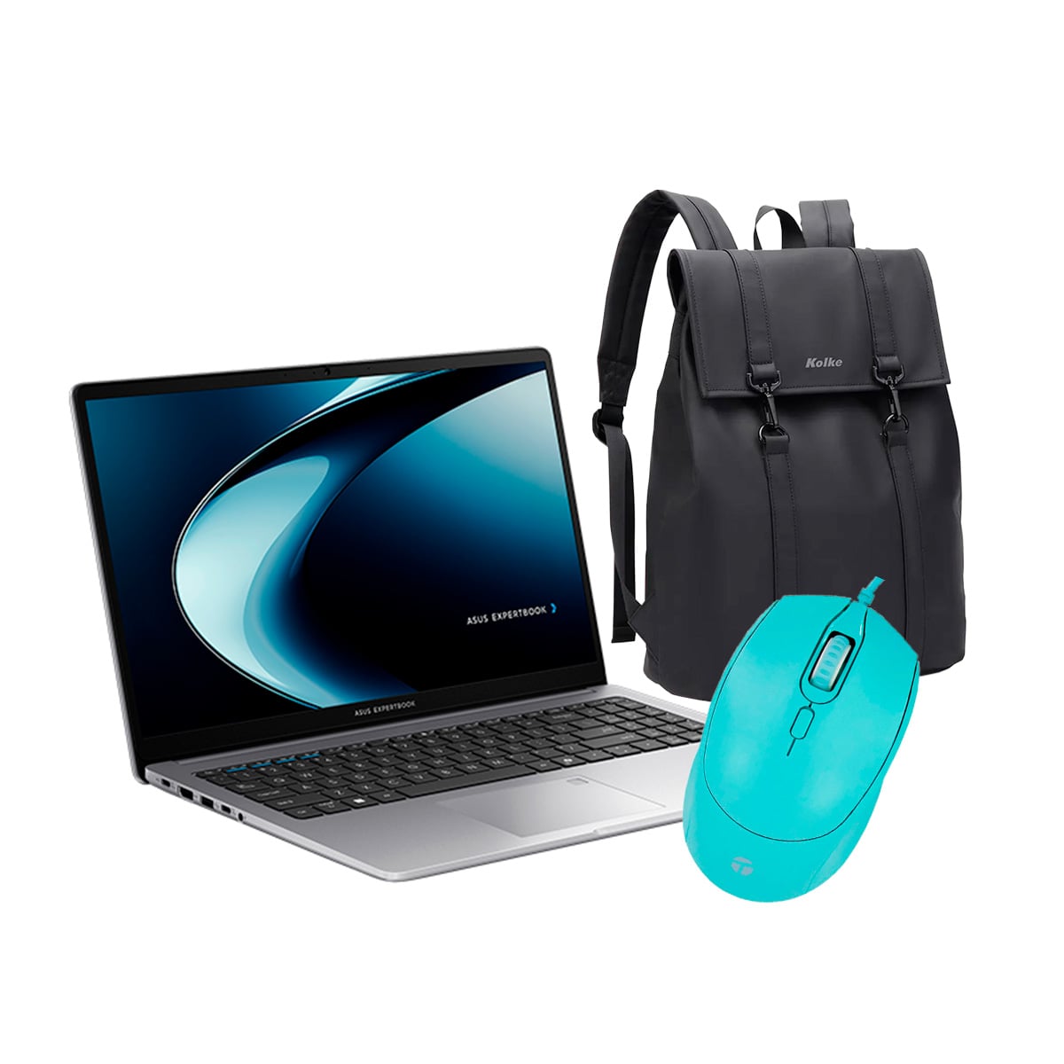 KIT LAPTOP ASUS EXPERTBOOK P3 RYZEN 7 8840HS 16GB 512GB SSD 16' WUXGA + MOCHILA KOLKE KVM-690 + MOUSE TEROS TE-1227S - 1