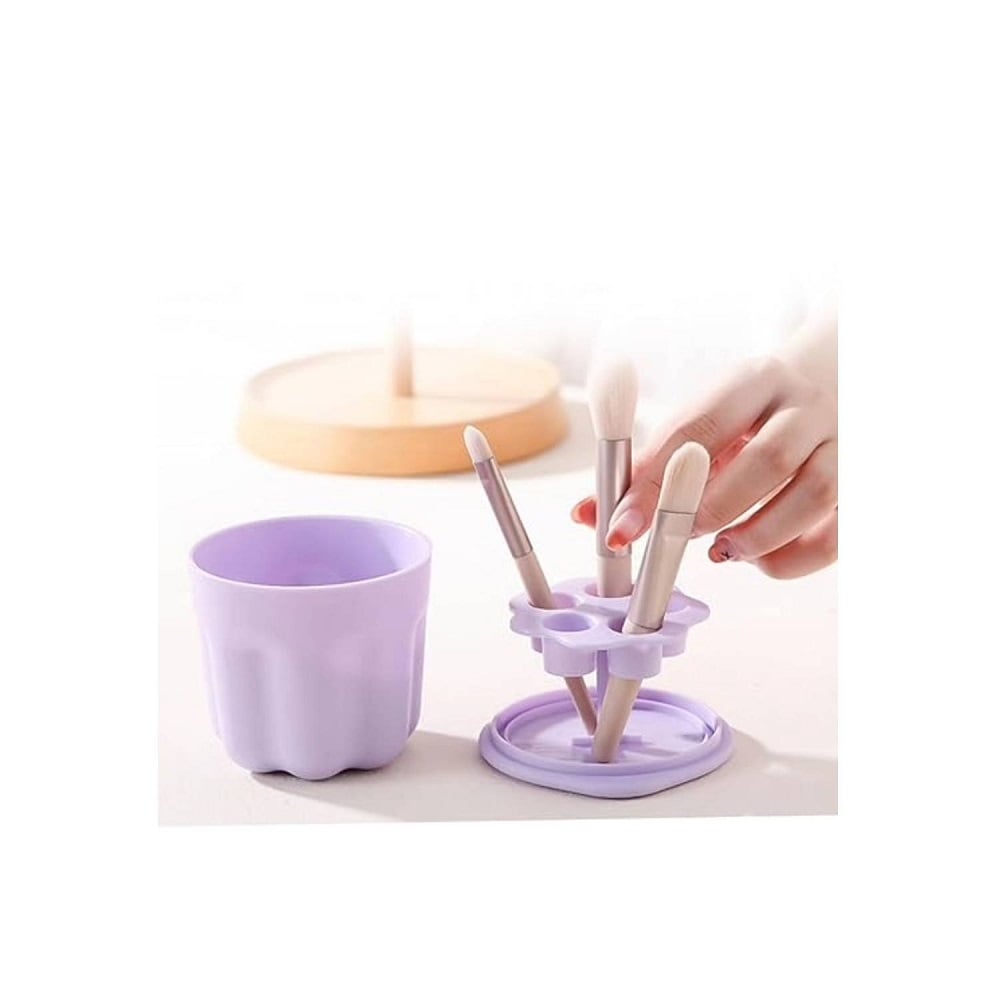 LIMPIADOR DE BROCHAS DE MAQUILLAJE CON SOPORTE - 1