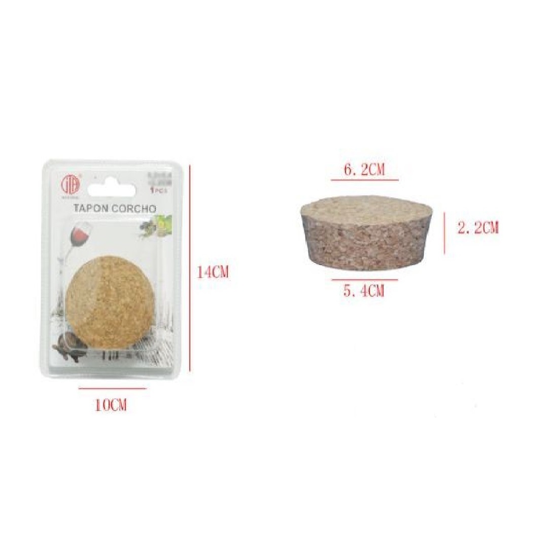 SET DE 3 TAPONES DE CORCHO 6.2 CM - 1