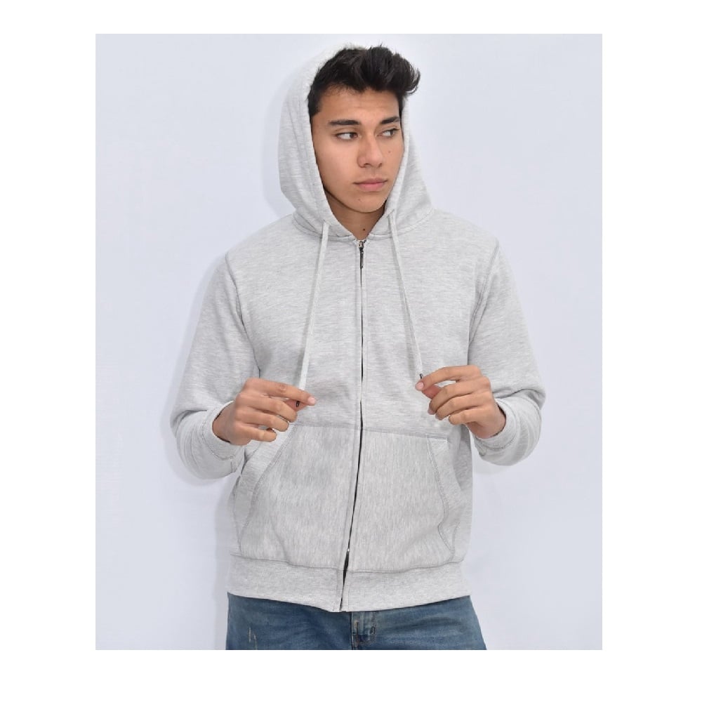 POLERA CON CIERRE PARA HOMBRE AZUL - 1