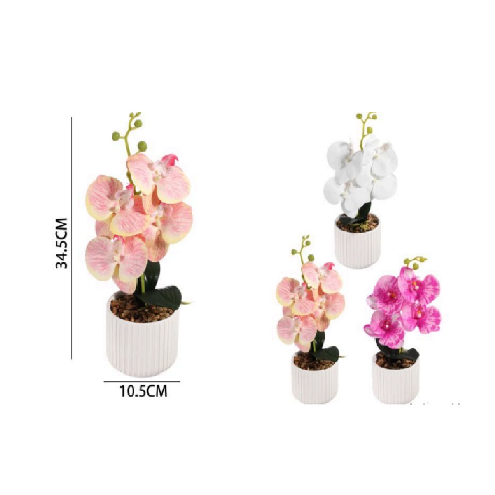MACETA DE LUJO CON FLORES DE CEREZO ARTIFICIAL - 1