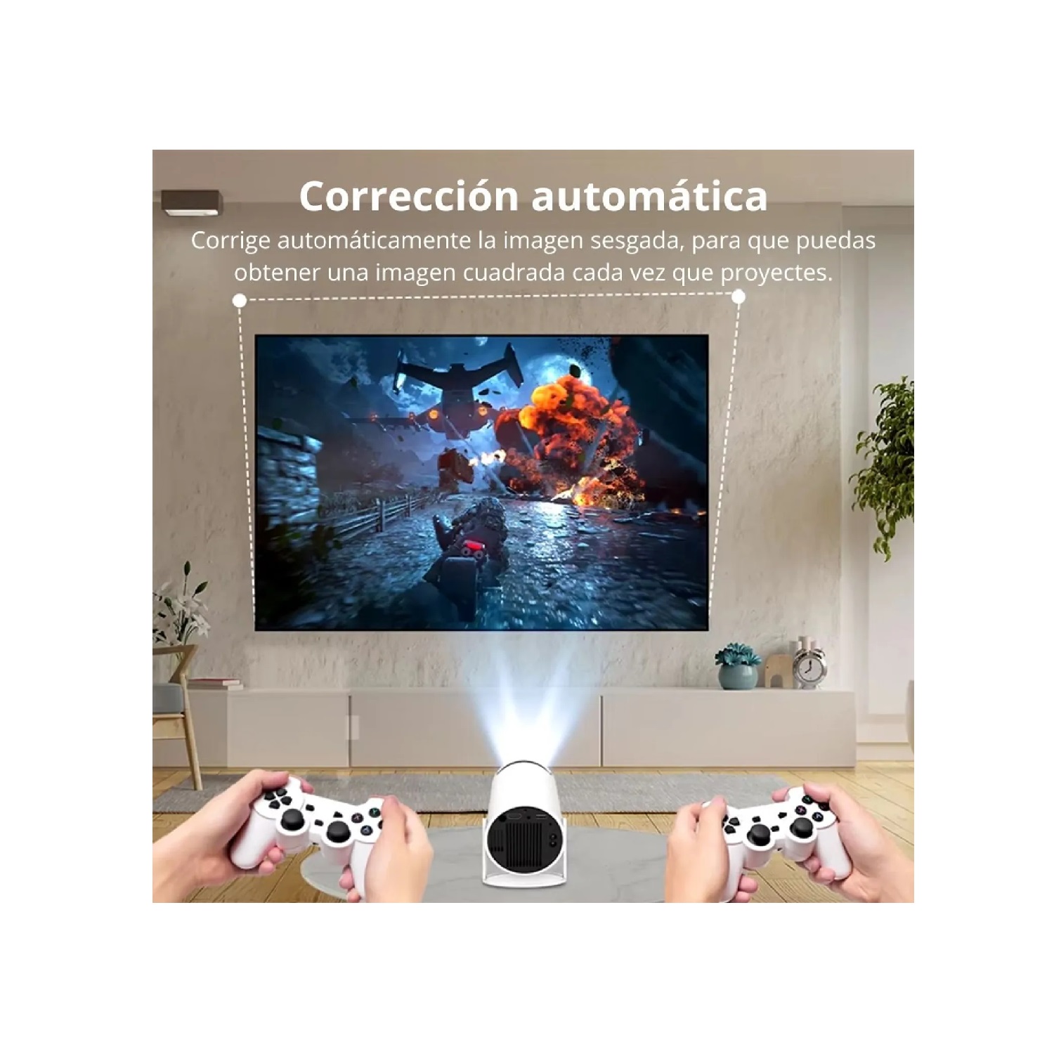 PROYECTOR MULTIMEDIA 4K ANDROID 11 WIFI 2 MANDOS 10000 JUEGOS H300MAX - 3