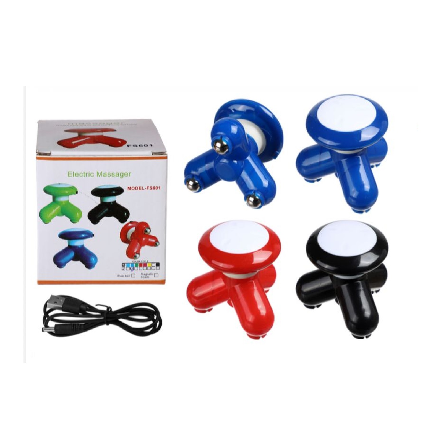 MINI MASAJEADOR CORPORAL MUSCULAR PORTATIL RECARGABLE A USB - 1