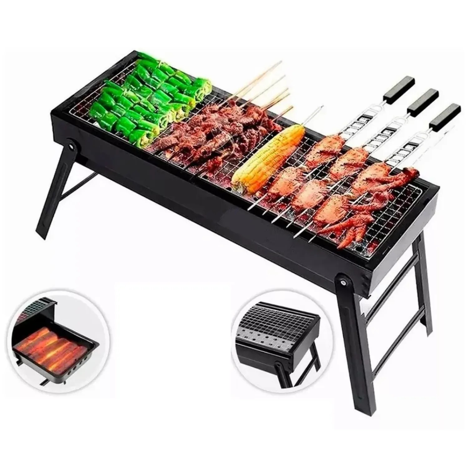 PARRILLA PORTÁTIL PARA BARBACOA - 2