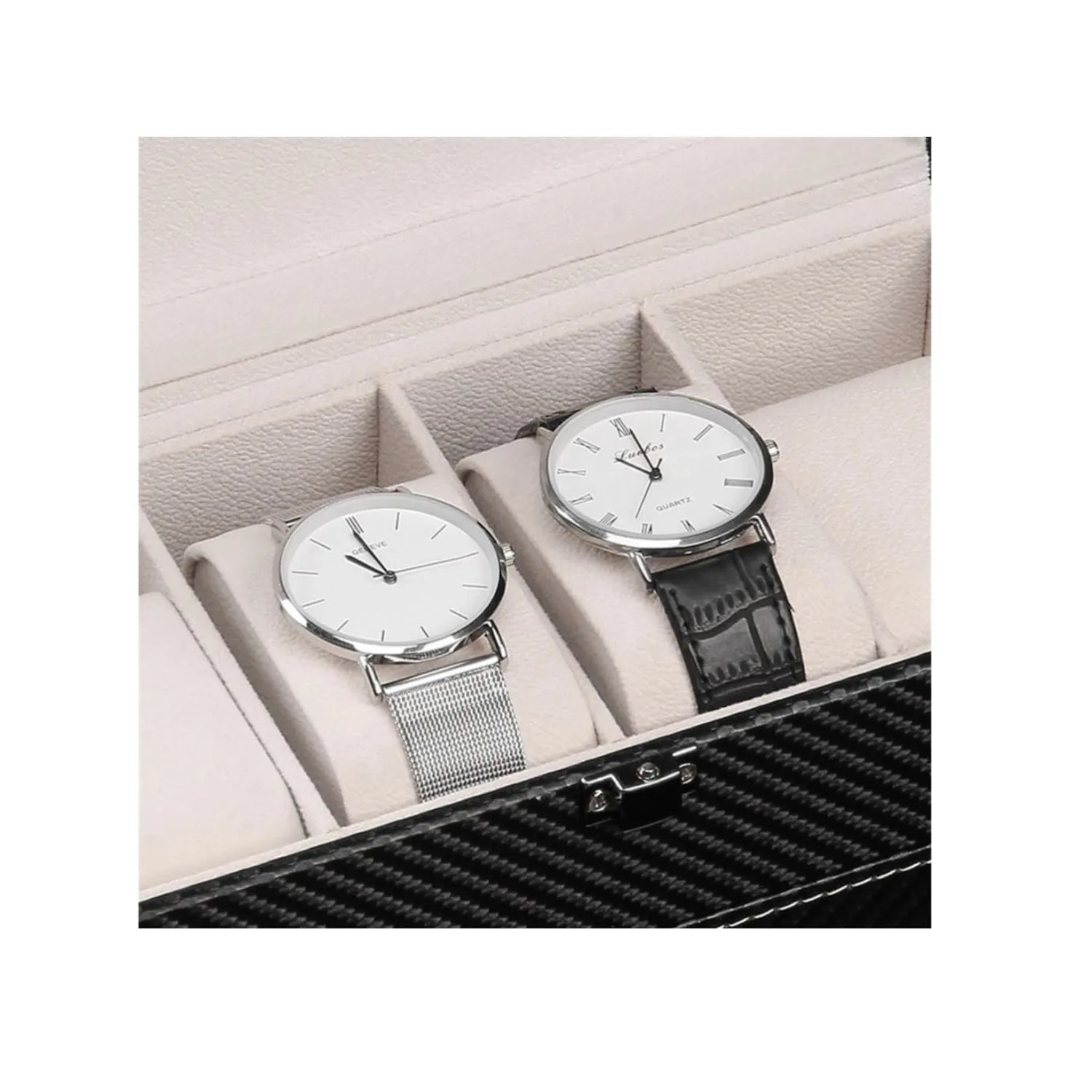 ORGANIZADOR DE RELOJES Y JOYAS DE DOBLE CAPA - 4
