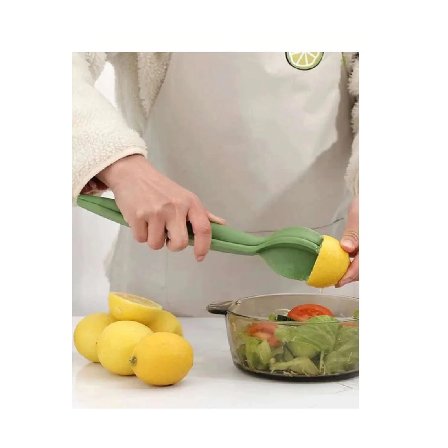 PAR DE EXPRIMIDOR DE CÍTRICOS Y CUCHARA DE ENSALADAS 2 EN 1 - 2