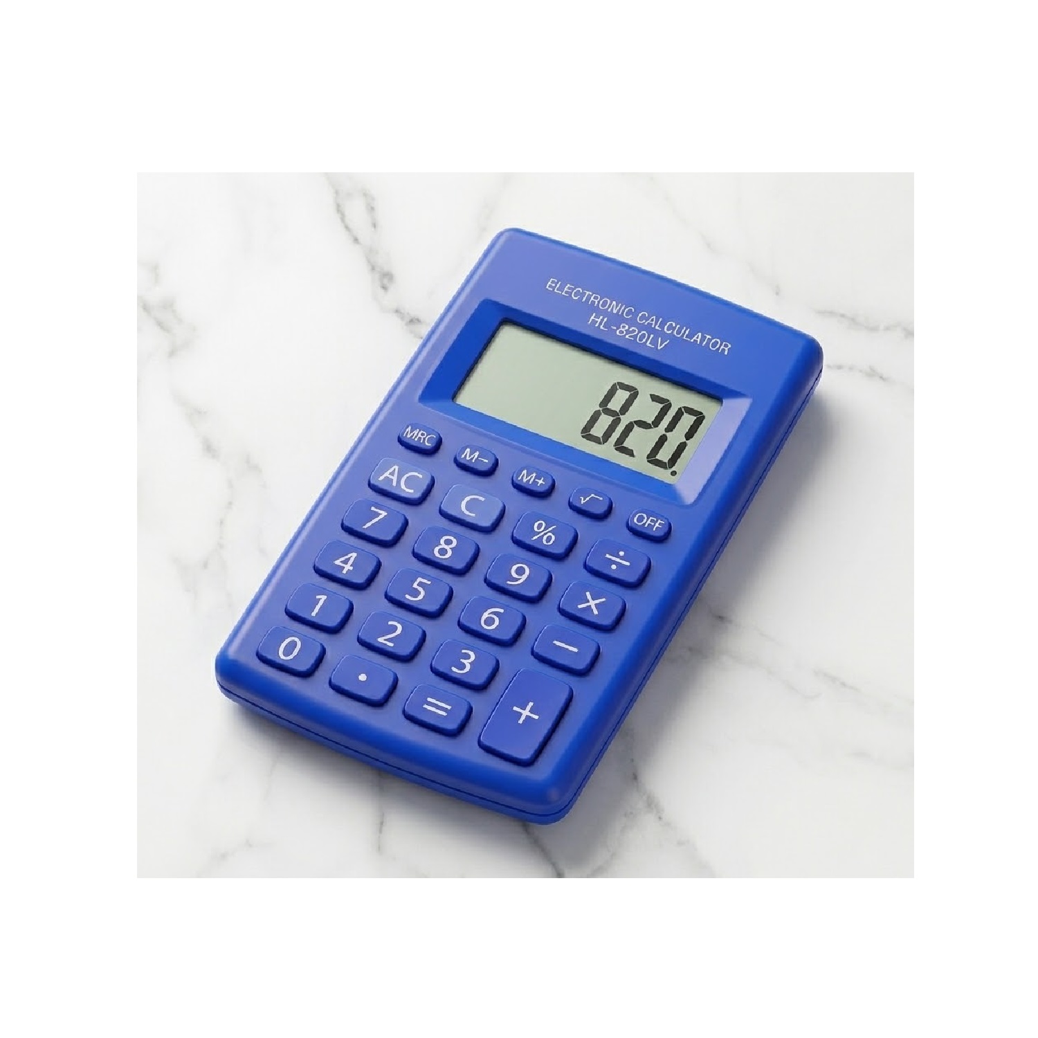 CALCULADORA COMPACTA HL-820LV COLOR AZUL - 1