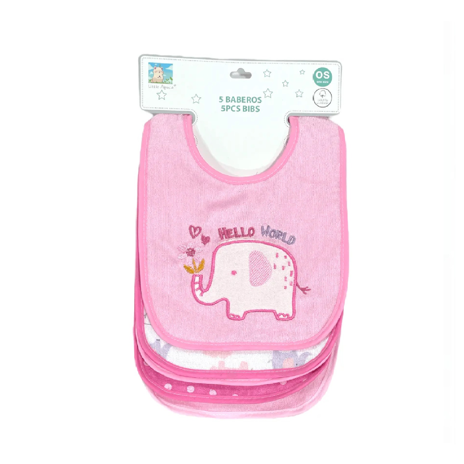 SET DE 5 BABEROS MODELO ELEFANTE - 1