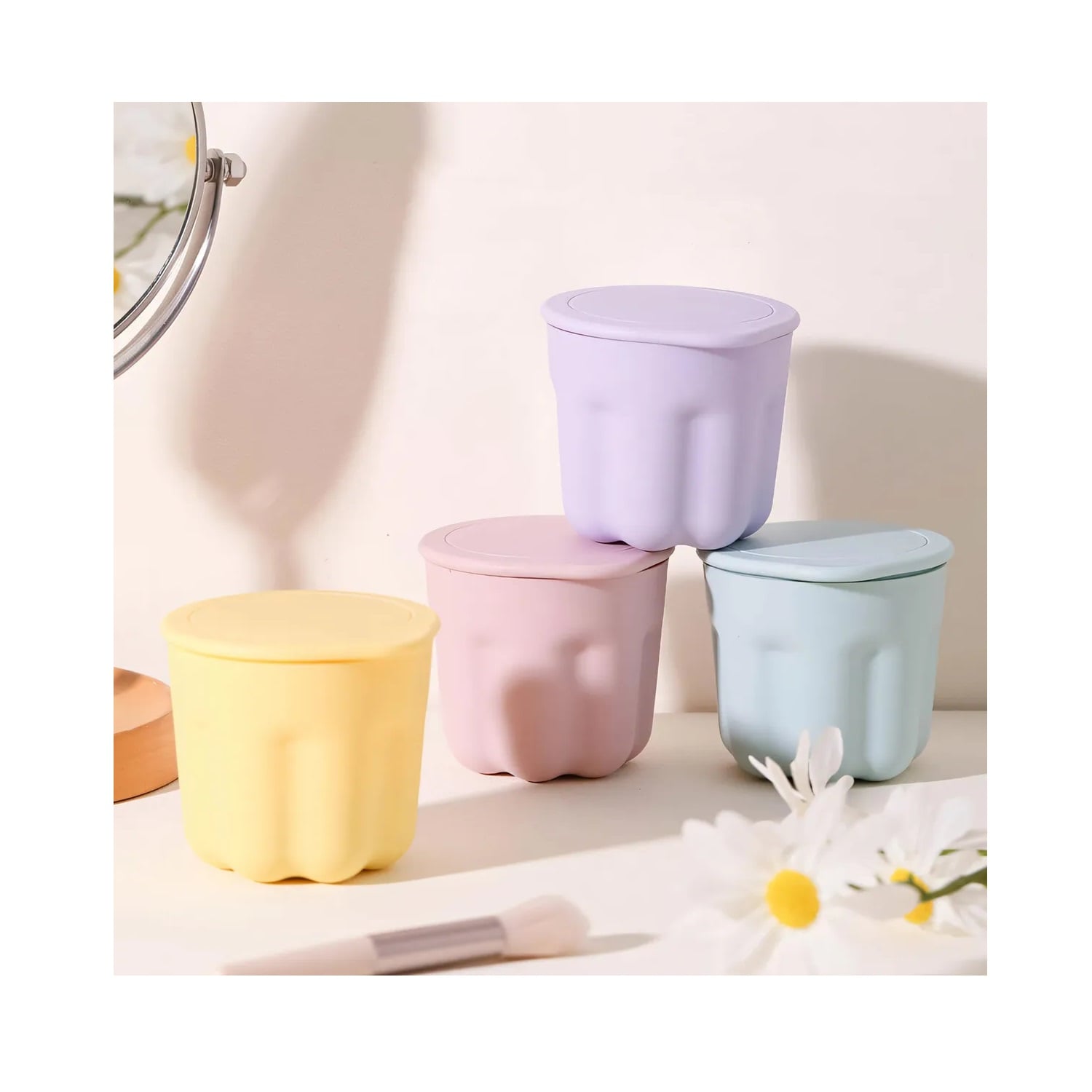 CUBO LIMPIADOR DE BROCHAS DE MAQUILLAJE - 4
