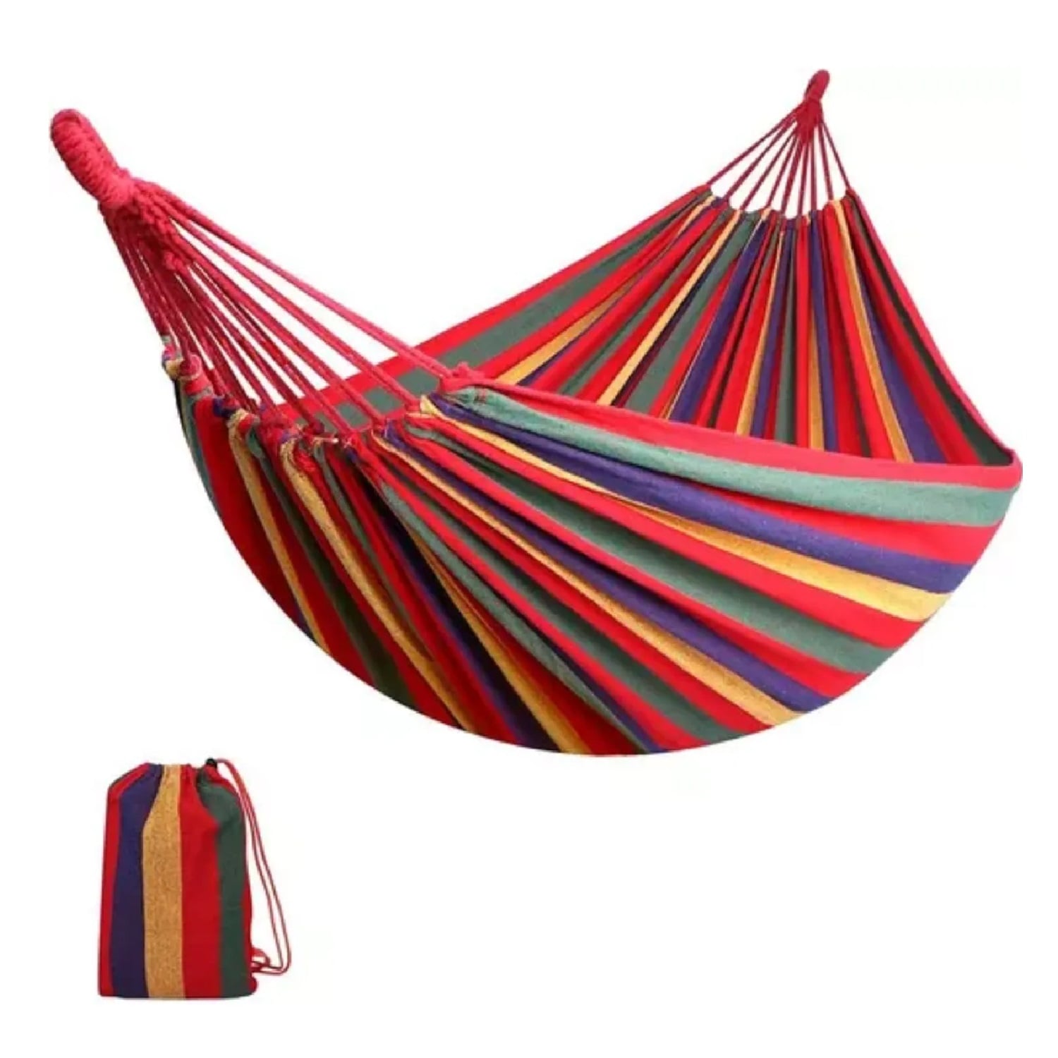 HAMACA COLGANTE PORTATIL MULTICOLOR 190 X 80 - 1