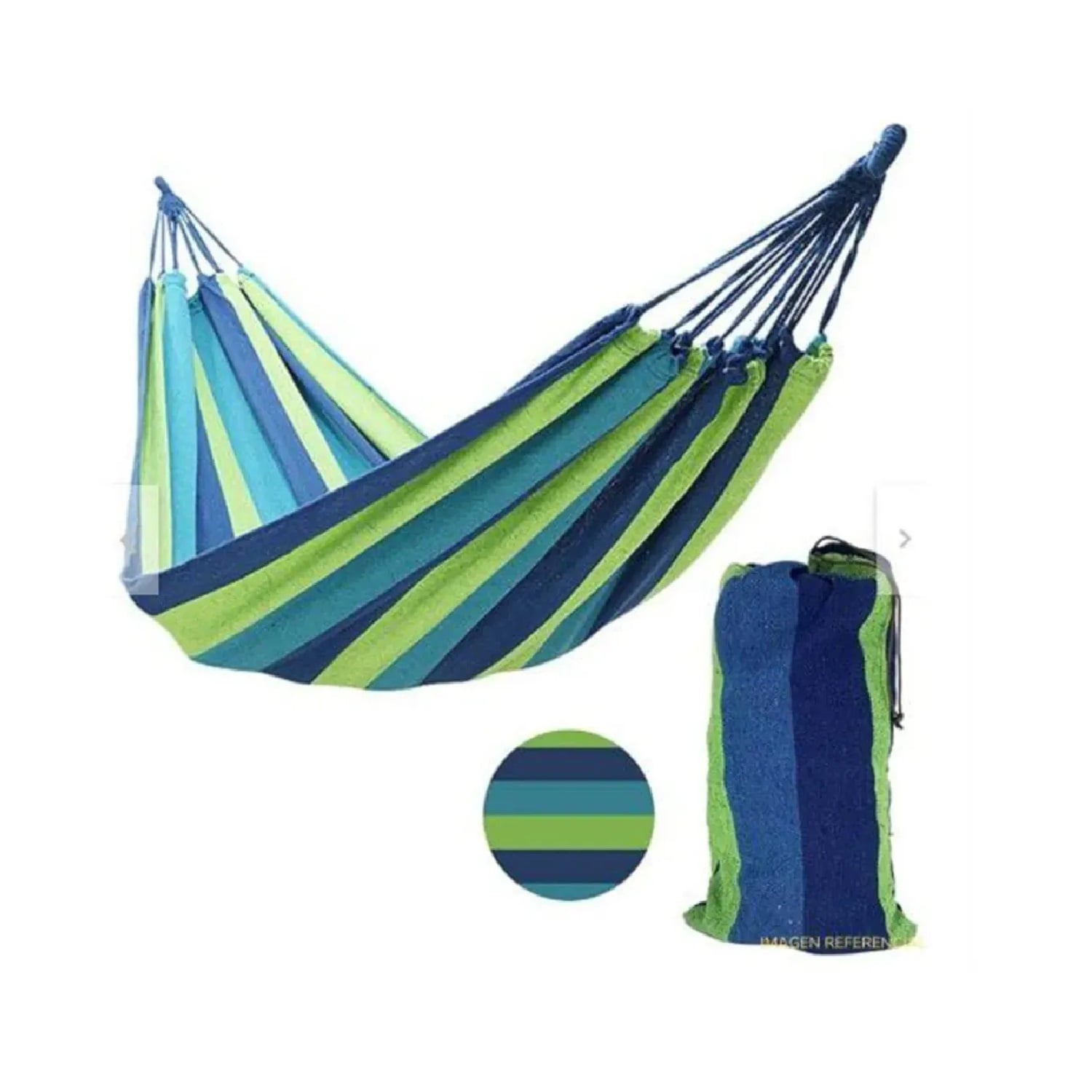 HAMACA COLGANTE PORTATIL MULTICOLOR 190 X 80 - 3