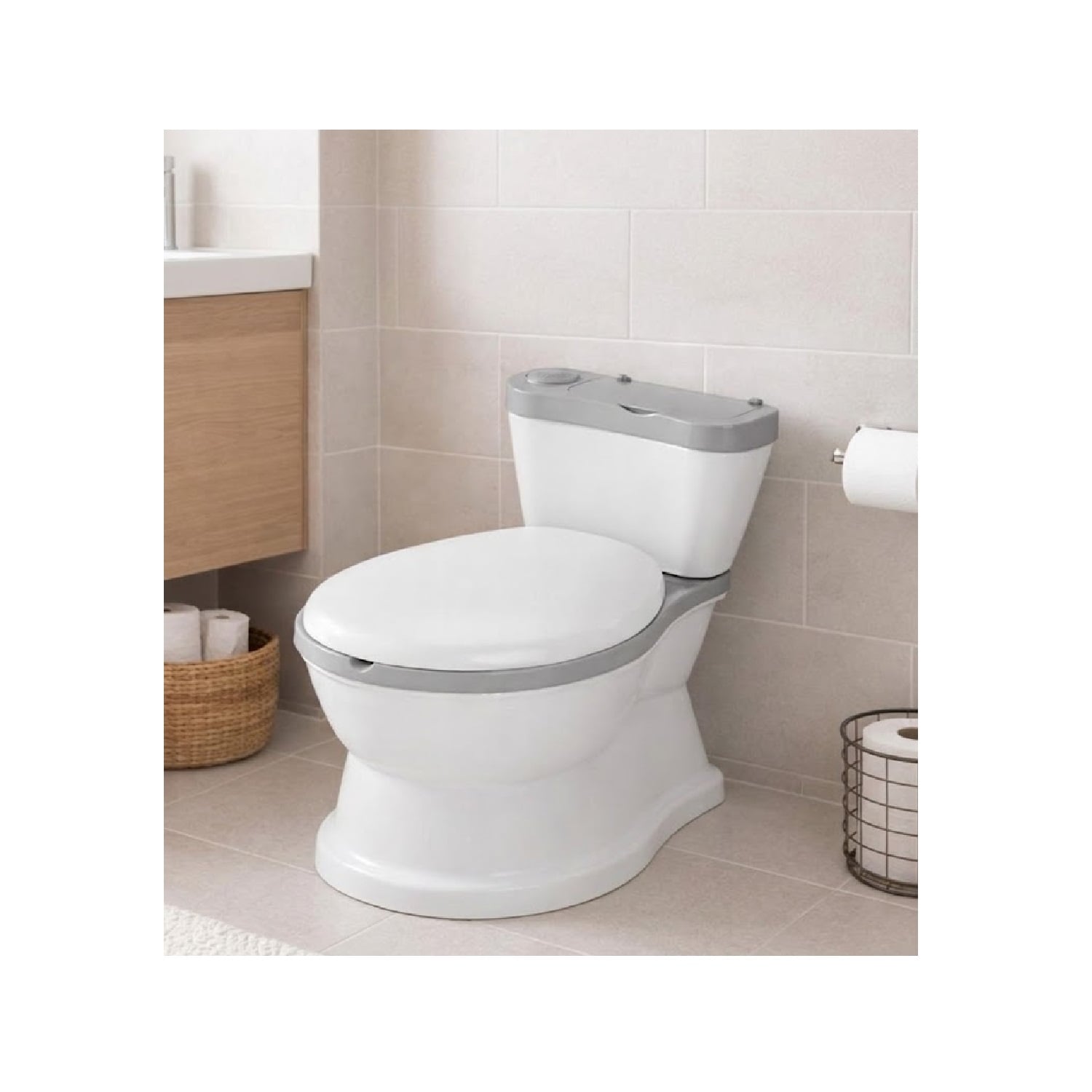 BACÍN INFANTIL CON ASIENTO ACOLCHADO MODELO CON SONIDO - 1
