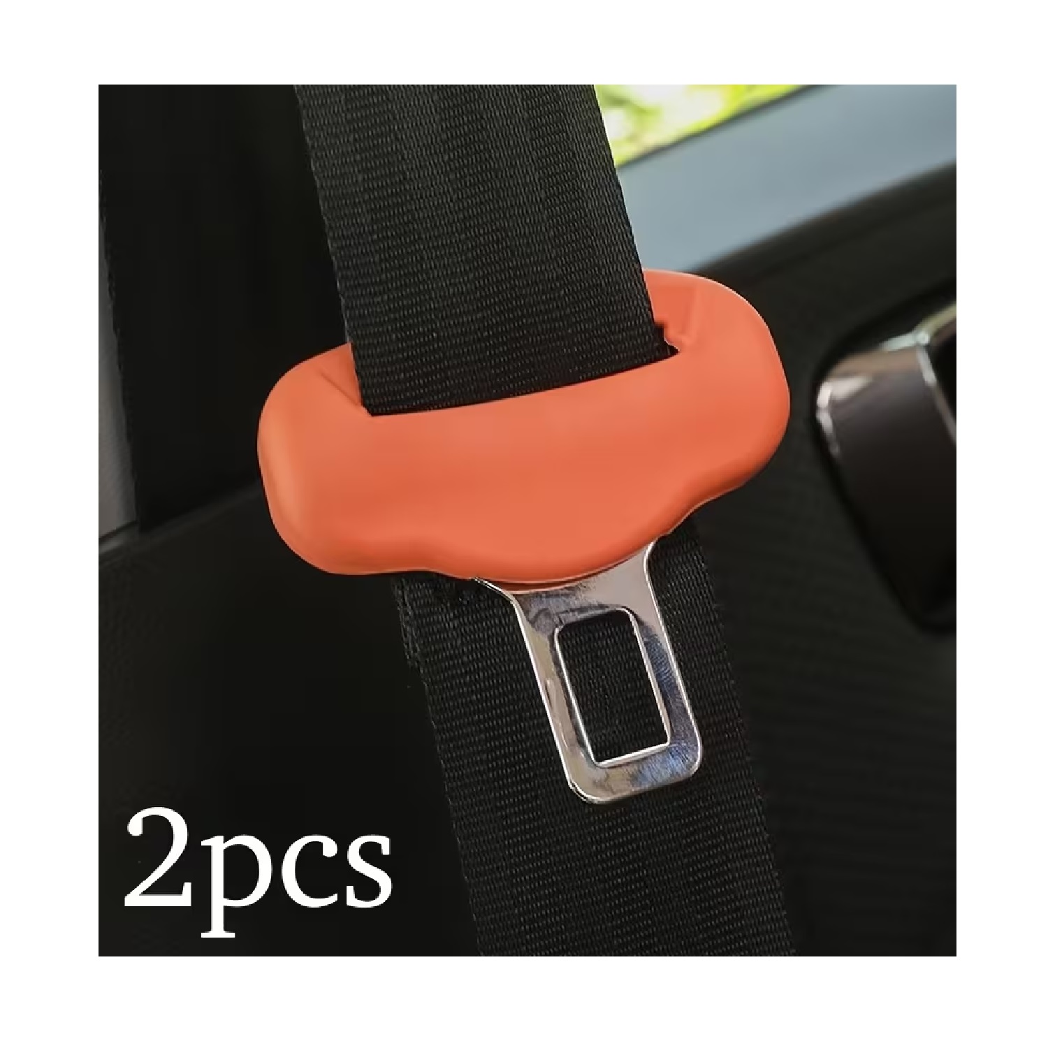 2 PROTECTORES PARA CINTURÓN DE SEGURIDAD DE COCHE, CUBIERTAS PARA HEBILLAS TM - 2