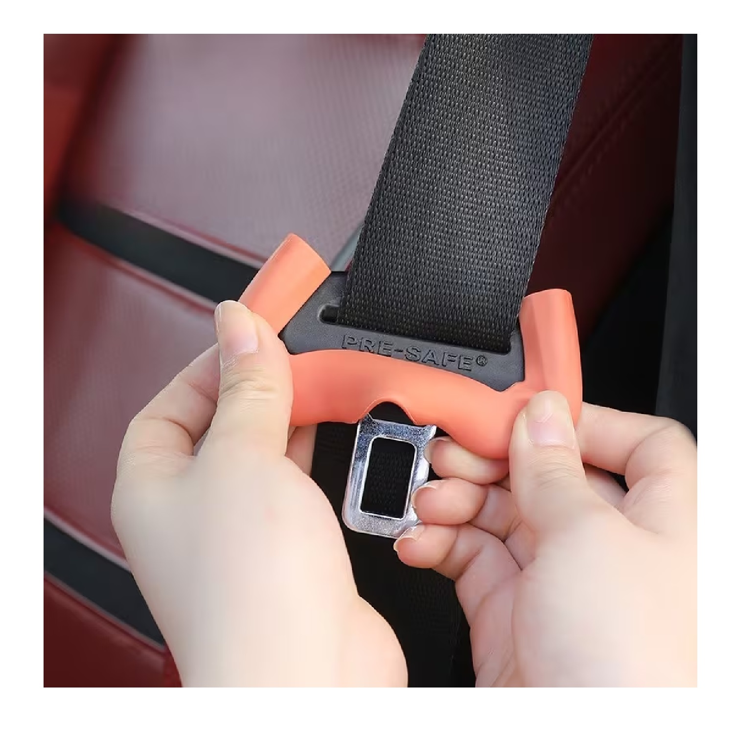 2 PROTECTORES PARA CINTURÓN DE SEGURIDAD DE COCHE, CUBIERTAS PARA HEBILLAS TM - 4