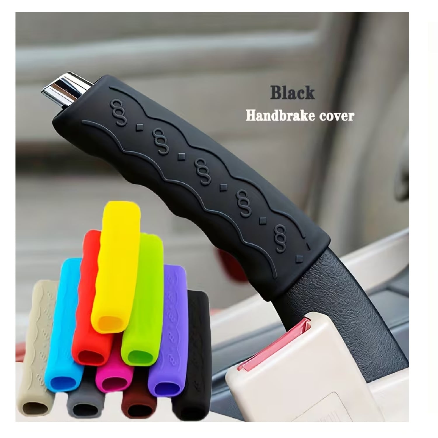 PROTECTOR DE FRENO DE MANO PARA AUTO COLOR NEGRO TM - 1