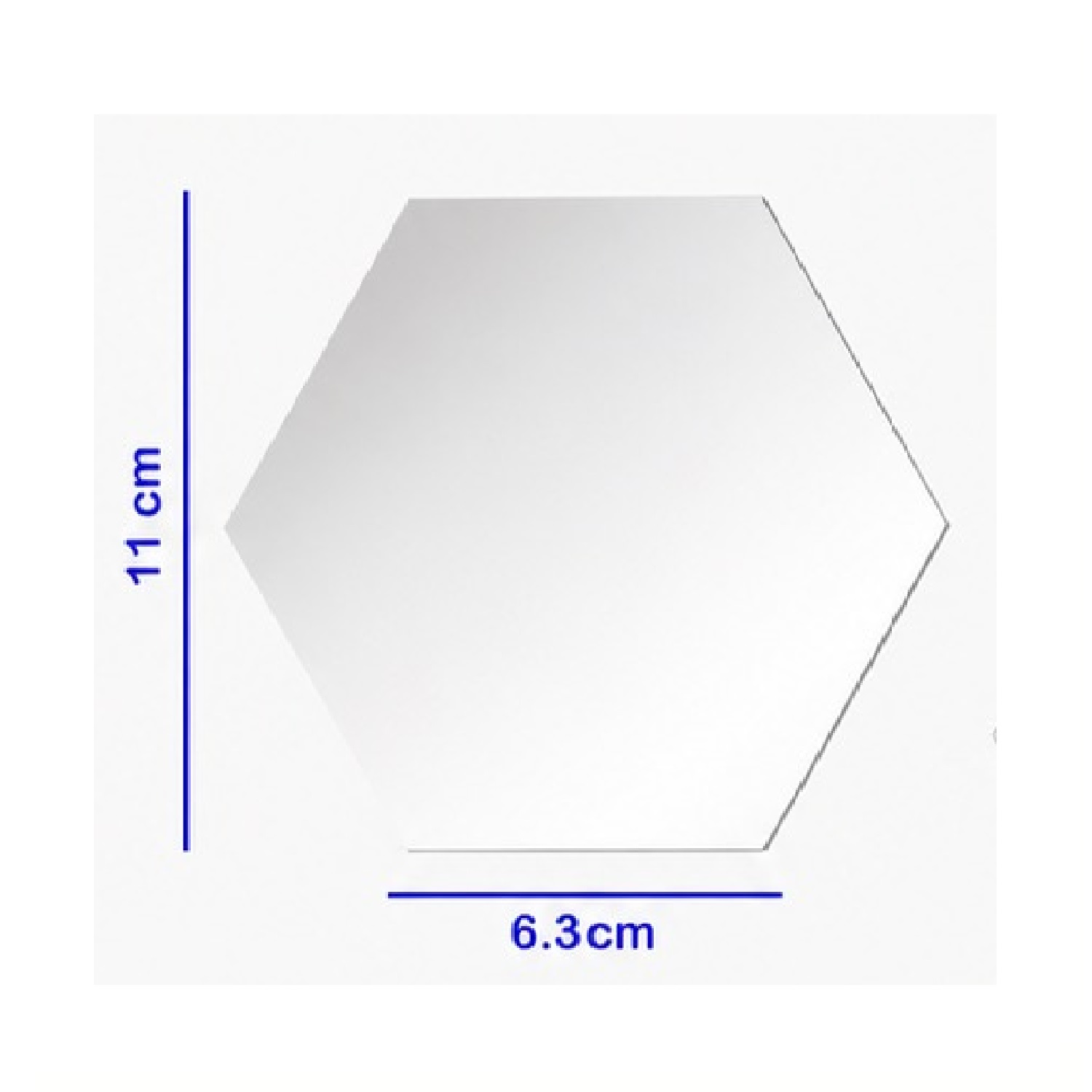 ESPEJOS HEXAGONALES DECORATIVOS AUTOADHESIVOS PACK X6 PARA PARED - 4