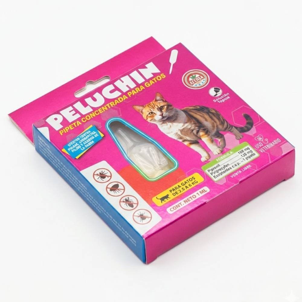 ANTIPULGAS GATO PELUCHIN PIPETA 6 A 12 KG 1 CONCENTRADA - 2
