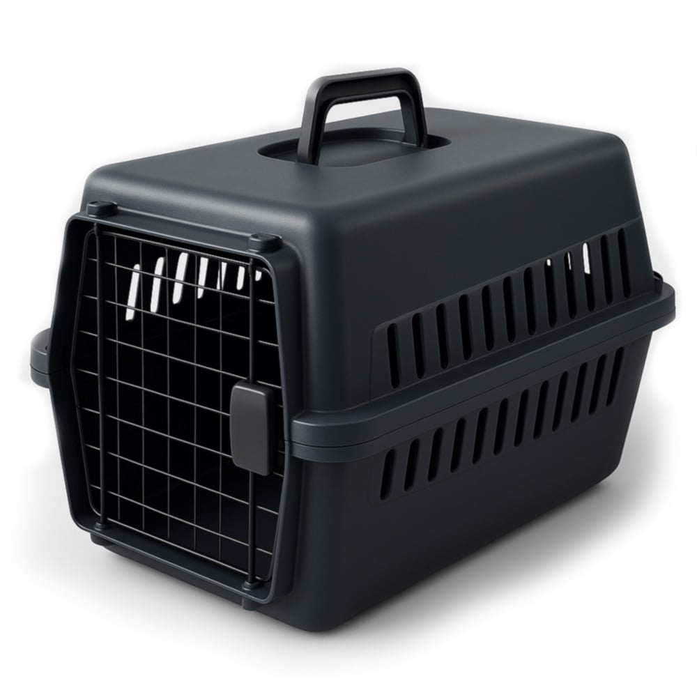 TRANSPORTADOR PERROS Y GATOS ANAVAPETS KENNEL L50 NEGRO - 1