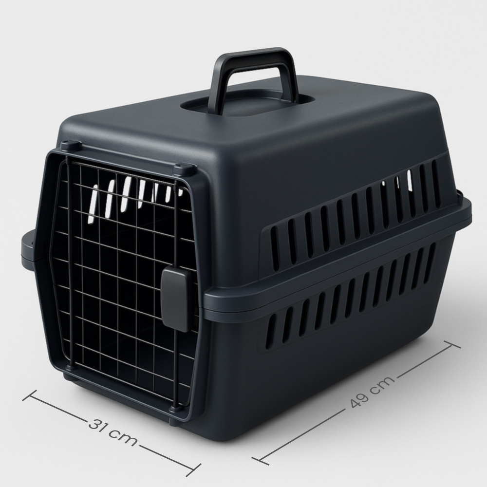 TRANSPORTADOR PERROS Y GATOS ANAVAPETS KENNEL L50 NEGRO - 3