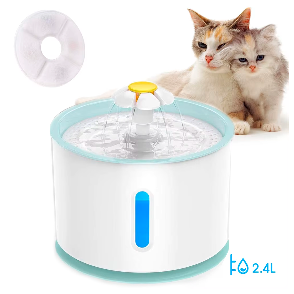 FUENTE AGUA GATOS ANAVAPETS BEBEDERO AUTOMATICO PET CELESTE - 1