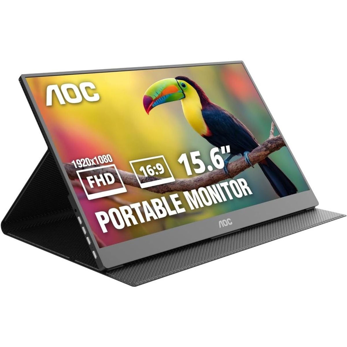 MONITOR PORTÁTIL AOC 16T20 15.6' FHD IPS 20MS 60HZ CON CUBIERTA INTELIGENTE - 1