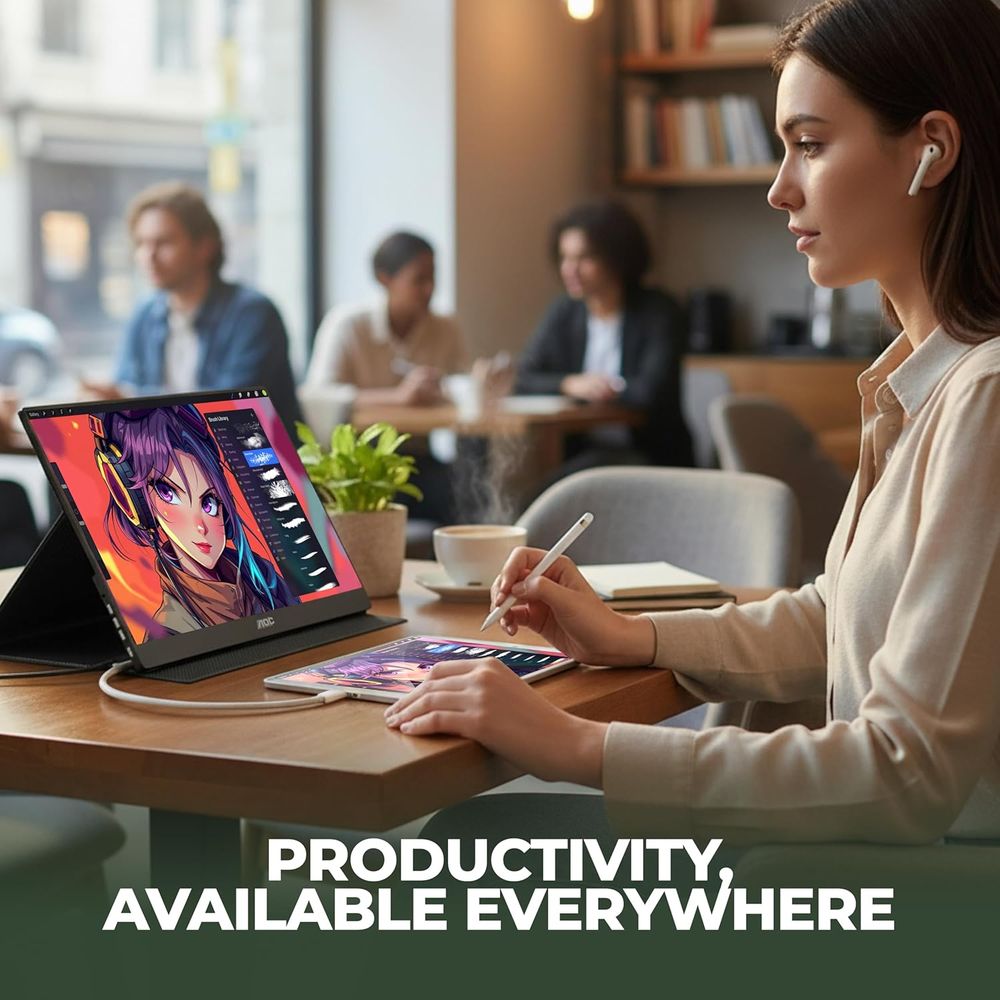 MONITOR PORTATIL AOC 16T20 15.6' FHD IPS CON CUBIERTA INTELIGENTE CON PARLANTES Y FUNDA - 6