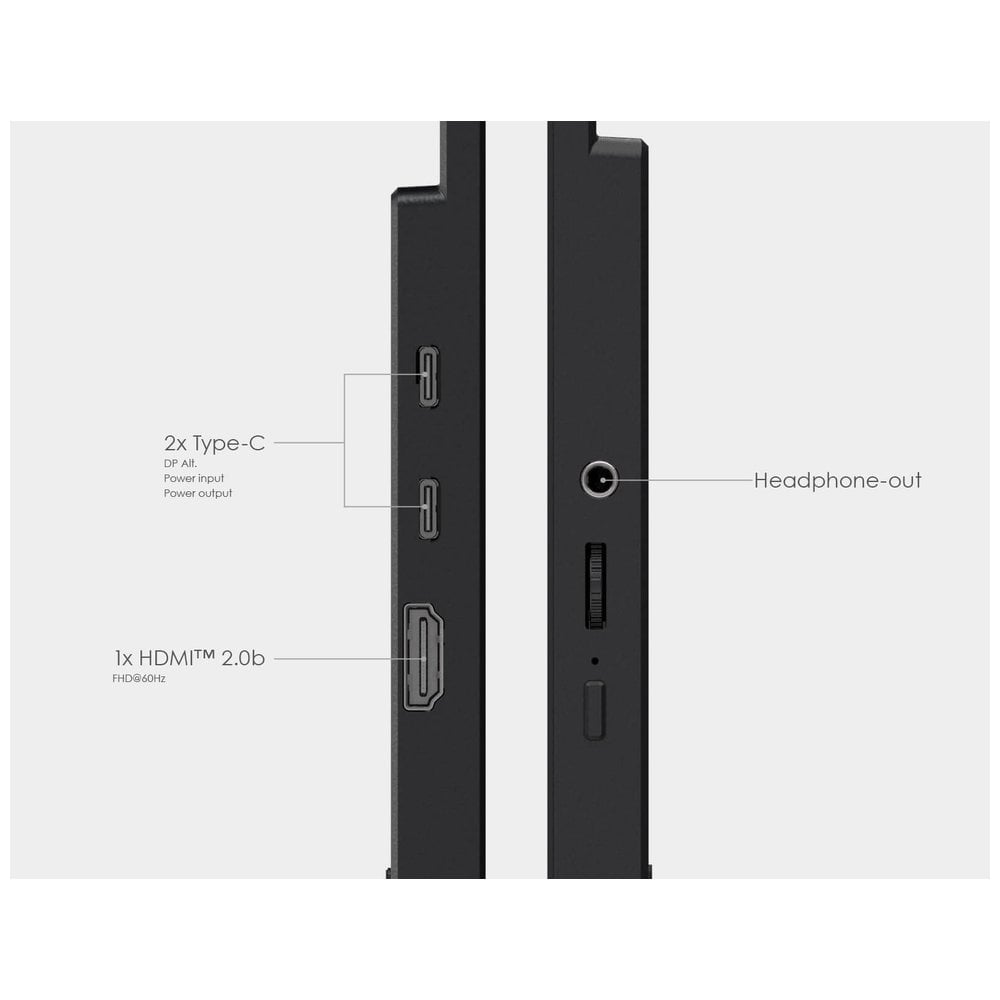 MONITOR PORTATIL MP165 15.6' USB-C CON PARLANTES INCORPORADOS PARA PC MAC PS5 PS4 XBOX MOVIL MONITOR PORTABLE - 4