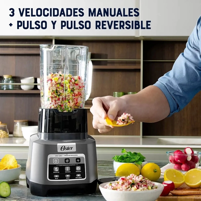 LICUADORA PRO XTREME MIX OSTER BLSTXPG BGW 053 TECNOLOGÍA REVERSIBLE Y VASO BLEND N GO - 6