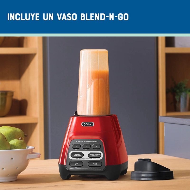LICUADORA OSTER BLSTPYG1310 RBG 053 BLEND-N-GO ROJA 1.5L - 5
