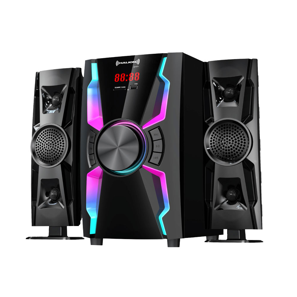 PARLANTE 2.1 HALION HA-F55 SPIDER SUBWOOFER 6.5' USB, SD, BT, FM 150W - 2