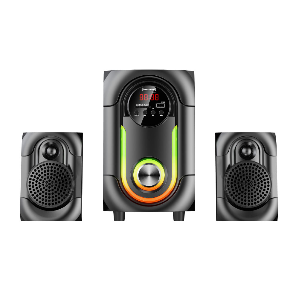 PARLANTE 2.1 HALION HA-K42 RINGO SUBWOOFER 4' USB, SD, BT, FM 80W - 1