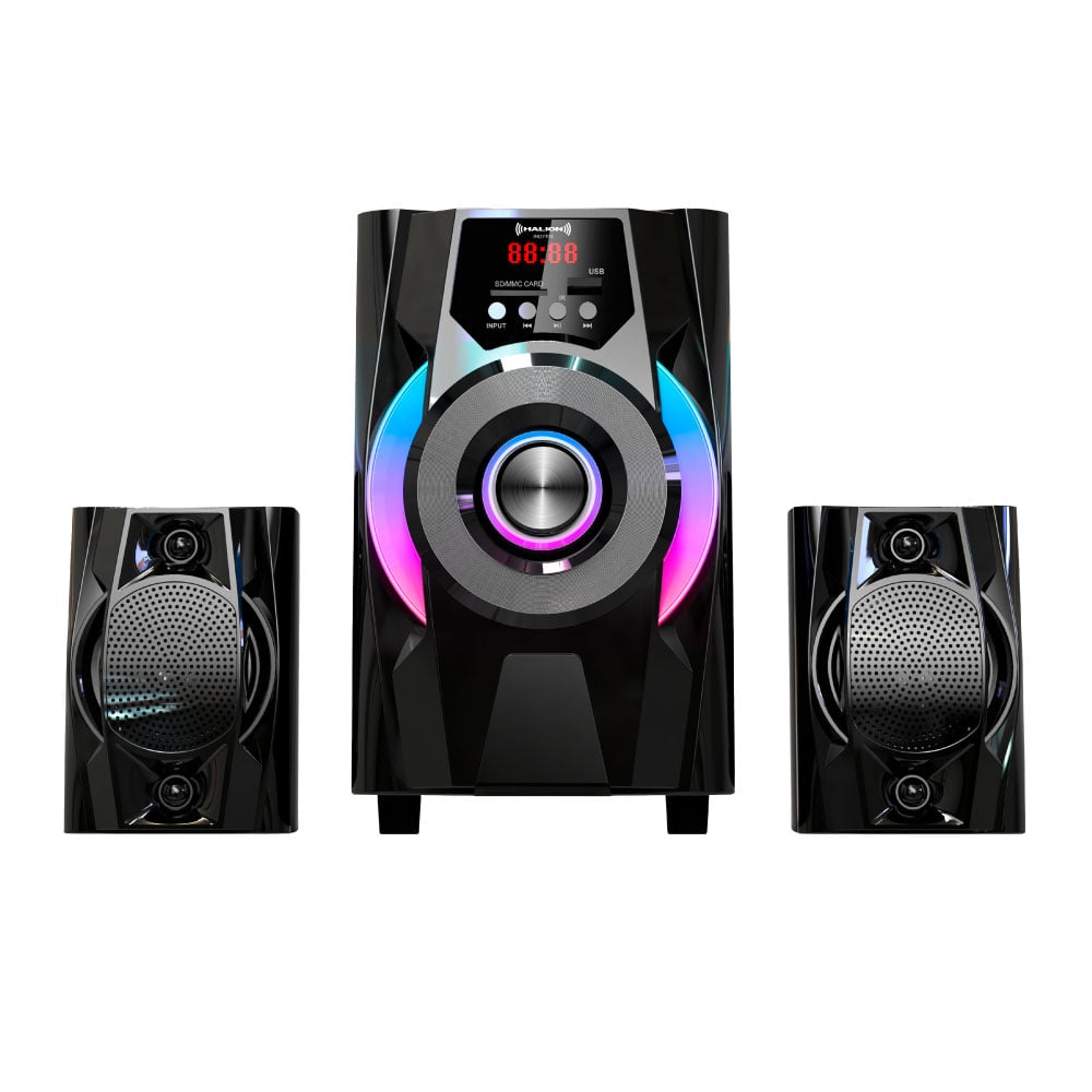 PARLANTE 2.1 HALION HA-K43 BRISTOL SUBWOOFER 4' USB, SD, BT, FM 80W - 1