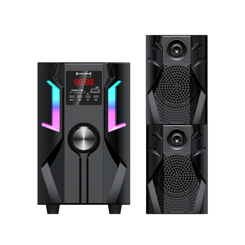 PARLANTE 2.1 HALION HA-K41 CYCLON SUBWOOFER 4' USB, SD, BT, FM 80W - 3